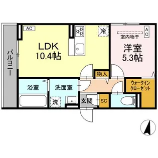 D PAINA 浅田【3階】の間取り