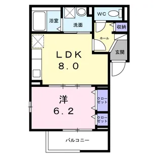ティーダヒルズ【2階】の間取り