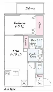 コンソラトゥール西大井【1階】の間取り