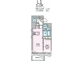 クレストコート旗の台【2階】の間取り