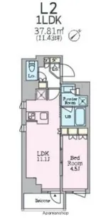 クレストコート旗の台【4階】の間取り