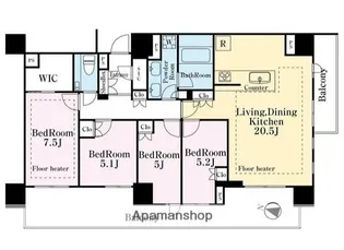 ブランズ本郷【10階】の間取り