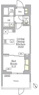 グランパーク千駄ヶ谷レジデンス【1階】の間取り