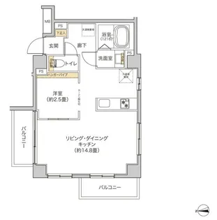 タイズ住吉【2階】の間取り