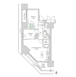 ブルックサイドレジデンス木場【9階】の間取り