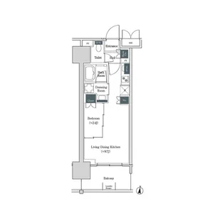 ブルックサイドレジデンス木場【2階】の間取り