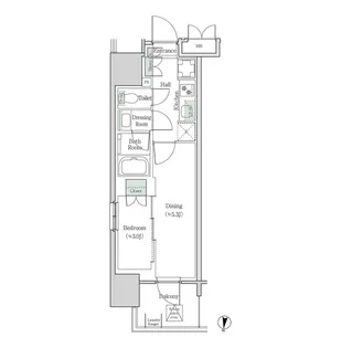 ブルックサイドレジデンス木場【3階】の間取り