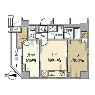 シーズクロノス蒲田【10階】の間取り