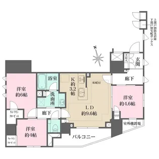 ザ・パークハウス品川荏原中延【8階】の間取り