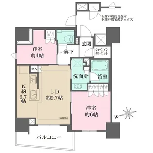 ザ・パークハウス品川荏原中延【8階】の間取り