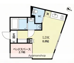 オークレスト下目黒【3階】の間取り