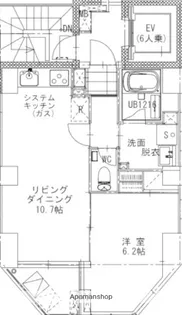 ラスパシオ蔵前レジデンス【10階】の間取り