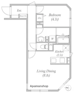 ES−GRANDE門前仲町デュオ【3階】の間取り