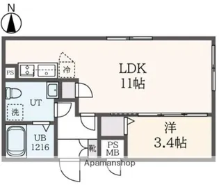 A LATO 西大井【4階】の間取り