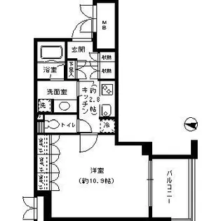 アゼリアテラス新宿【6階】の間取り