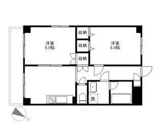 リヴレ駒場【2階】の間取り
