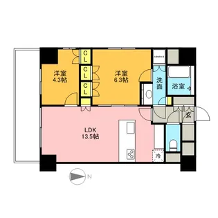 プロスペクト・グラーサ広尾【12階】の間取り