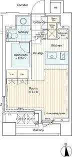 カスタリア麻布十番Ⅱ【7階】の間取り