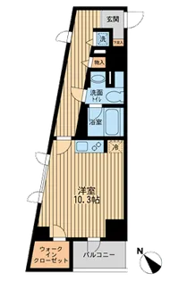 TKフラッツ渋谷【0801号室】の間取り
