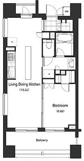 アパートメンツ三田【4階】の間取り