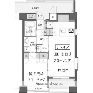 ガーデン蒲田【11階】の間取り