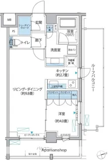プラネソシエ大森山王【5階】の間取り