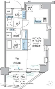 プラネソシエ大森山王【4階】の間取り