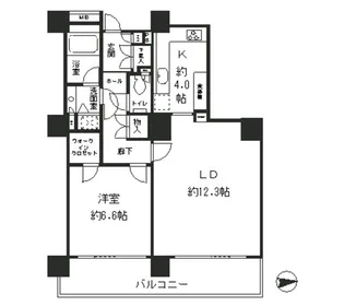 リバーポイントタワー【9階】の間取り