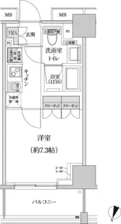 パークハビオ渋谷本町レジデンス【8階】の間取り