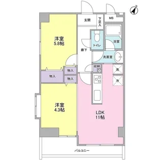 エストレーラ【3階】の間取り