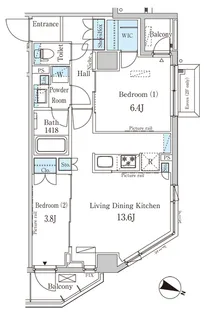 パークアクシス西馬込【4階】の間取り