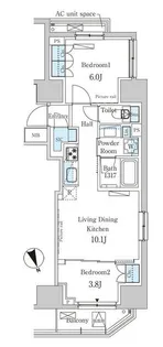 パークアクシス虎ノ門【2階】の間取り