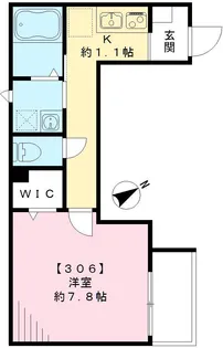 ポウドカープ.M【306号室号室】の間取り
