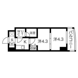 スパシエ蒲田グランドタワー【14階】の間取り