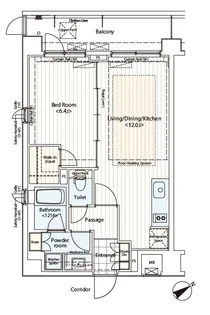 カスタリア鶴見【1階】の間取り