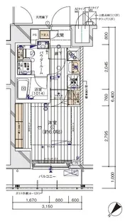 メインステージ川崎EAST【12階】の間取り