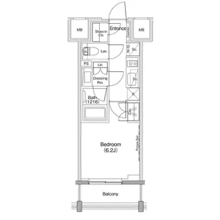 ザ・パークハビオ西大井【6階】の間取り