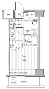 プレミアムキューブG西大井【7階】の間取り