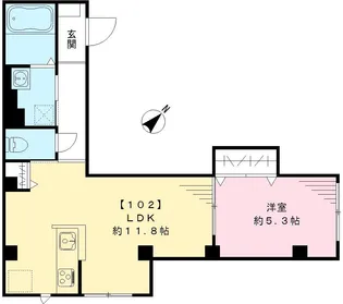オーラヴァン池上【102号室号室】の間取り