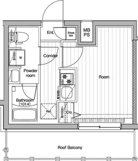 プレミアムキューブ川崎【4階】の間取り
