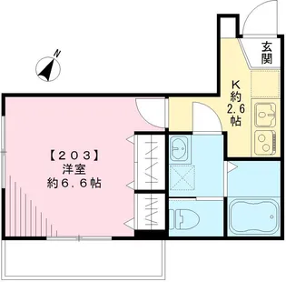 エスポワール(大田区東嶺町)【203号室号室】の間取り