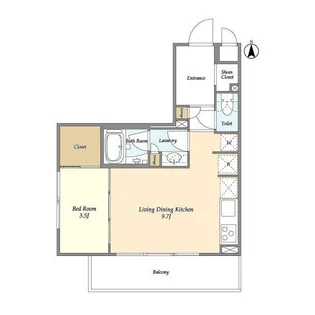 ラティエラ大森西【5階】の間取り