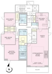 パシフィックハウス麻布台【2階】の間取り
