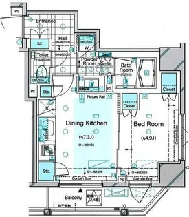 ドゥーエ三田【302号室号室】の間取り