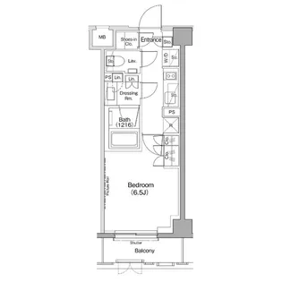 ザ・パークハビオ神泉【1階】の間取り