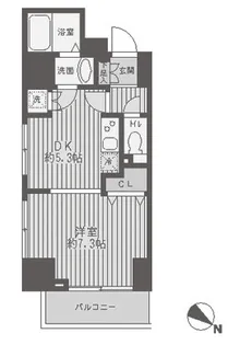 レジディア蒲田【6階】の間取り