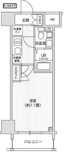 レジディア笹塚Ⅱ【4階】の間取り