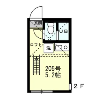 ユナイト尻手ルイ・ベルトレー【2階】の間取り