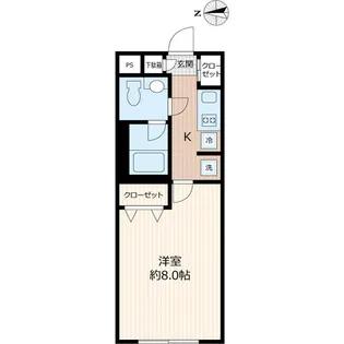 ウェルスクエアイズム大森西【2階】の間取り