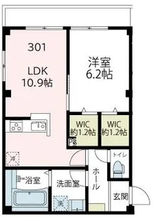 ブラウニー【301号室号室】の間取り